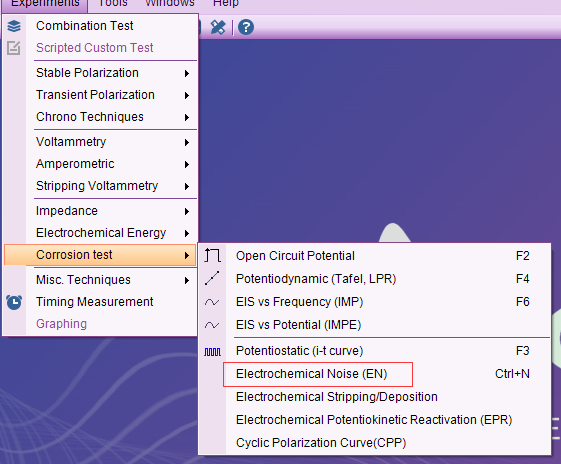 ZRA function in CS potentiostat/Galvanostat-Corrtest Instruments